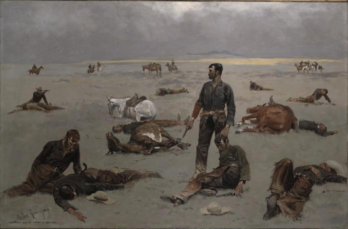 Frederic Remington What an Unbranded Cow Has Cost oil painting picture